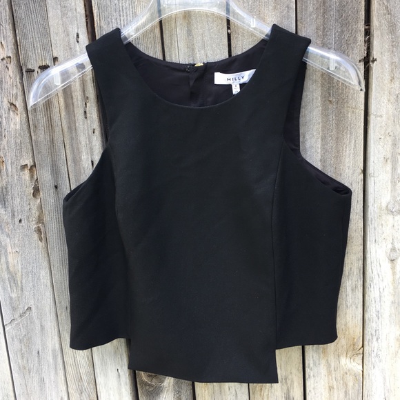 Milly Tops - NWT Milly Double Crepe Shell Black 5